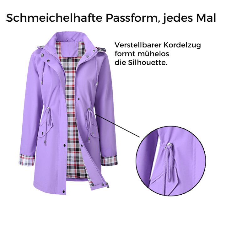 Drune | Funktionale Damenjacke mit Karomuster & wasserfestem Komfort