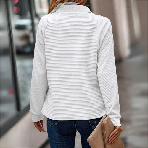 Drune | Chic Reißverschluss-Kragen Pullover