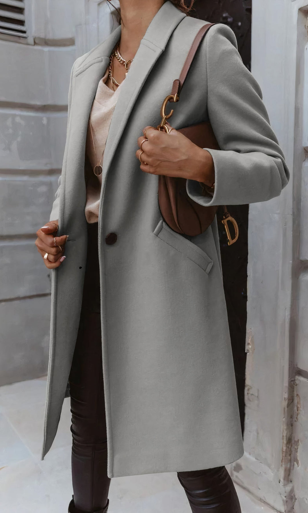 Drune | Elegante langer Mantel für Damen