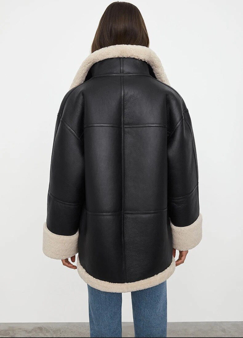 Drune | Warmer Mantel mit Fell