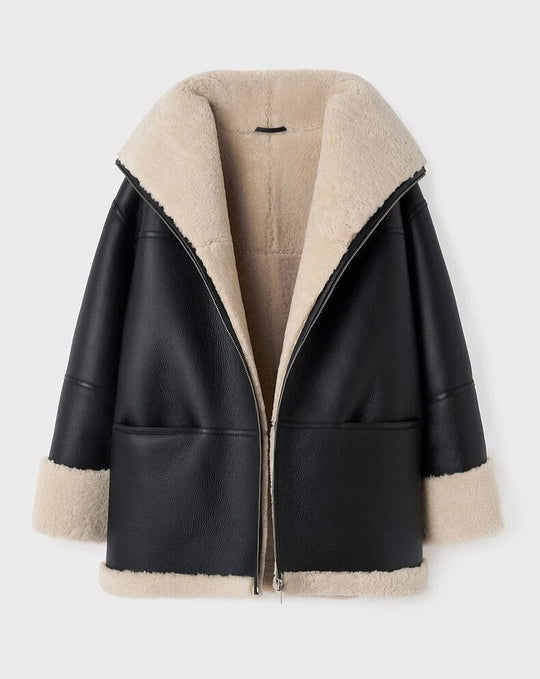 Drune | Warmer Mantel mit Fell