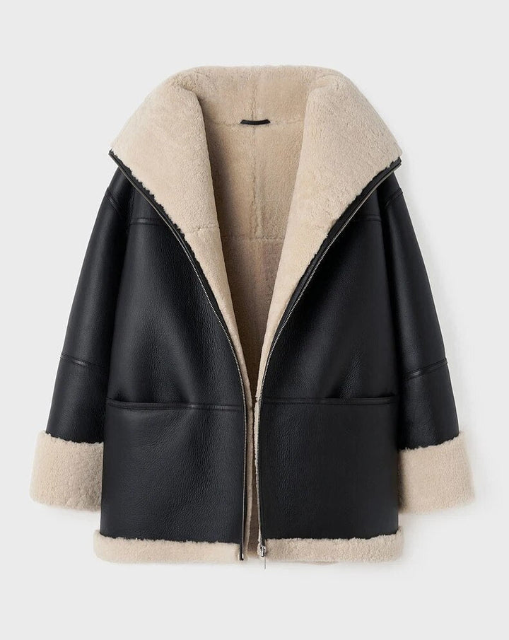 Drune | Warmer Mantel mit Fell