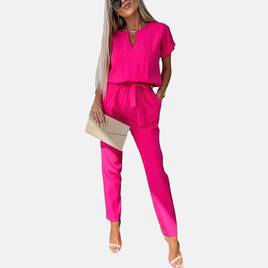 Drune | Eleganter, festlicher Kurzarm-Damen-Overall für den Sommer