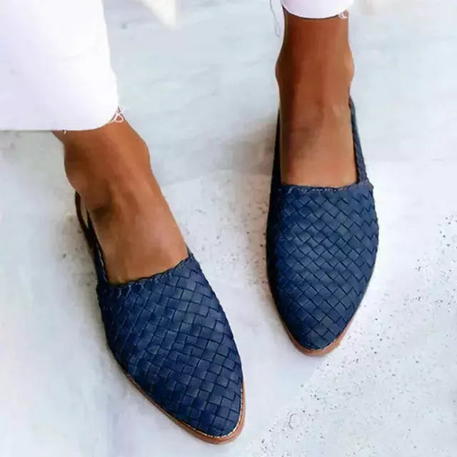 Drune Geflochtene Spitze Flache Schuhe
