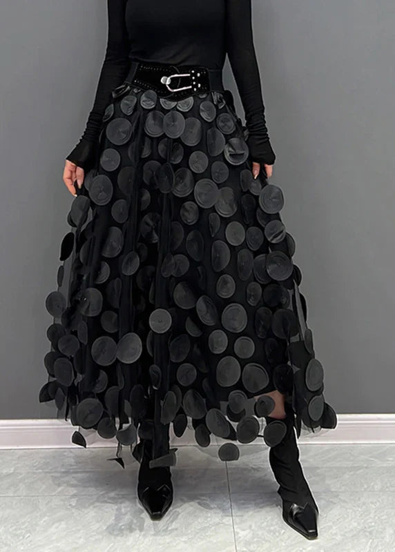 Drune – Eleganter Tüllrock mit Punkten, Mehrlagiger Mesh-Stoff