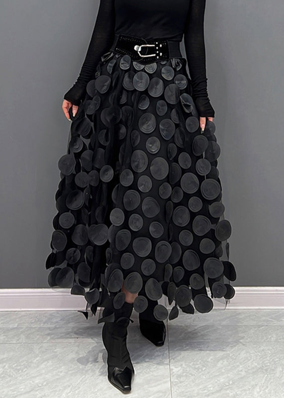 Damen Rock aus Tüll & Polka-Dot-Material mit Patchwork-Design & Schickem Look | Drune