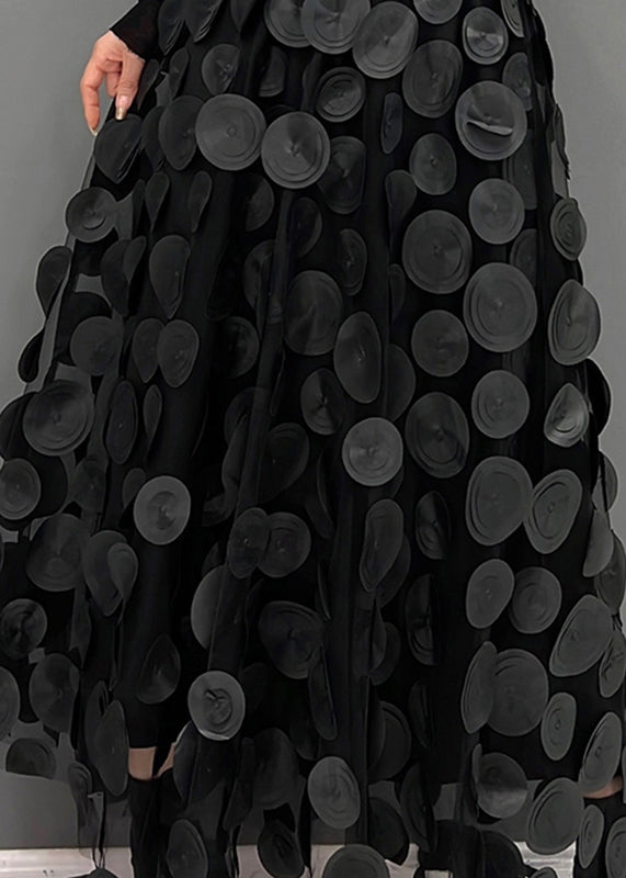 Damen Rock aus Tüll & Polka-Dot-Material mit Patchwork-Design & Schickem Look | Drune