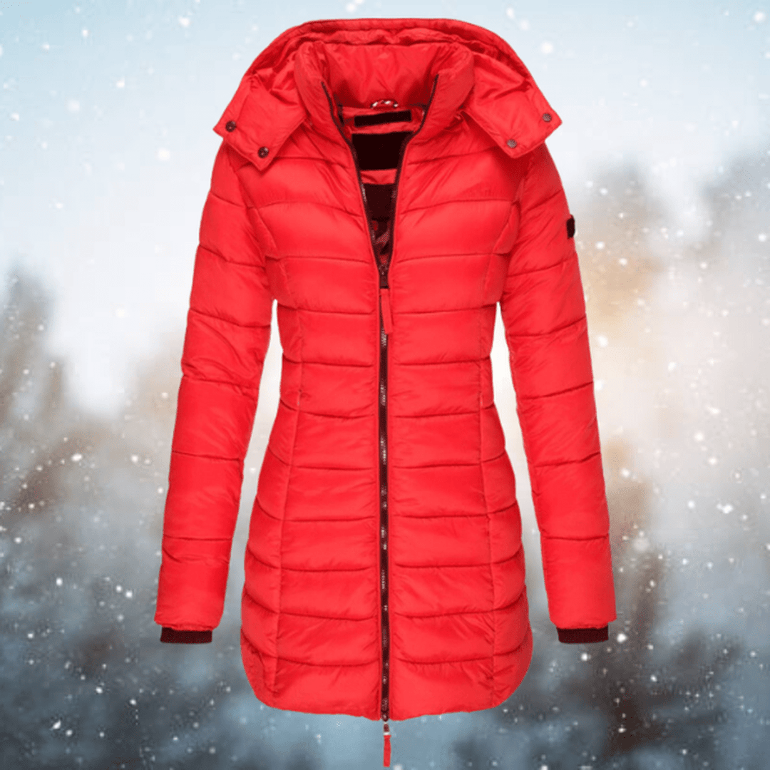Drune | Elegante Lange Schwarze Daunenjacke Für Damen