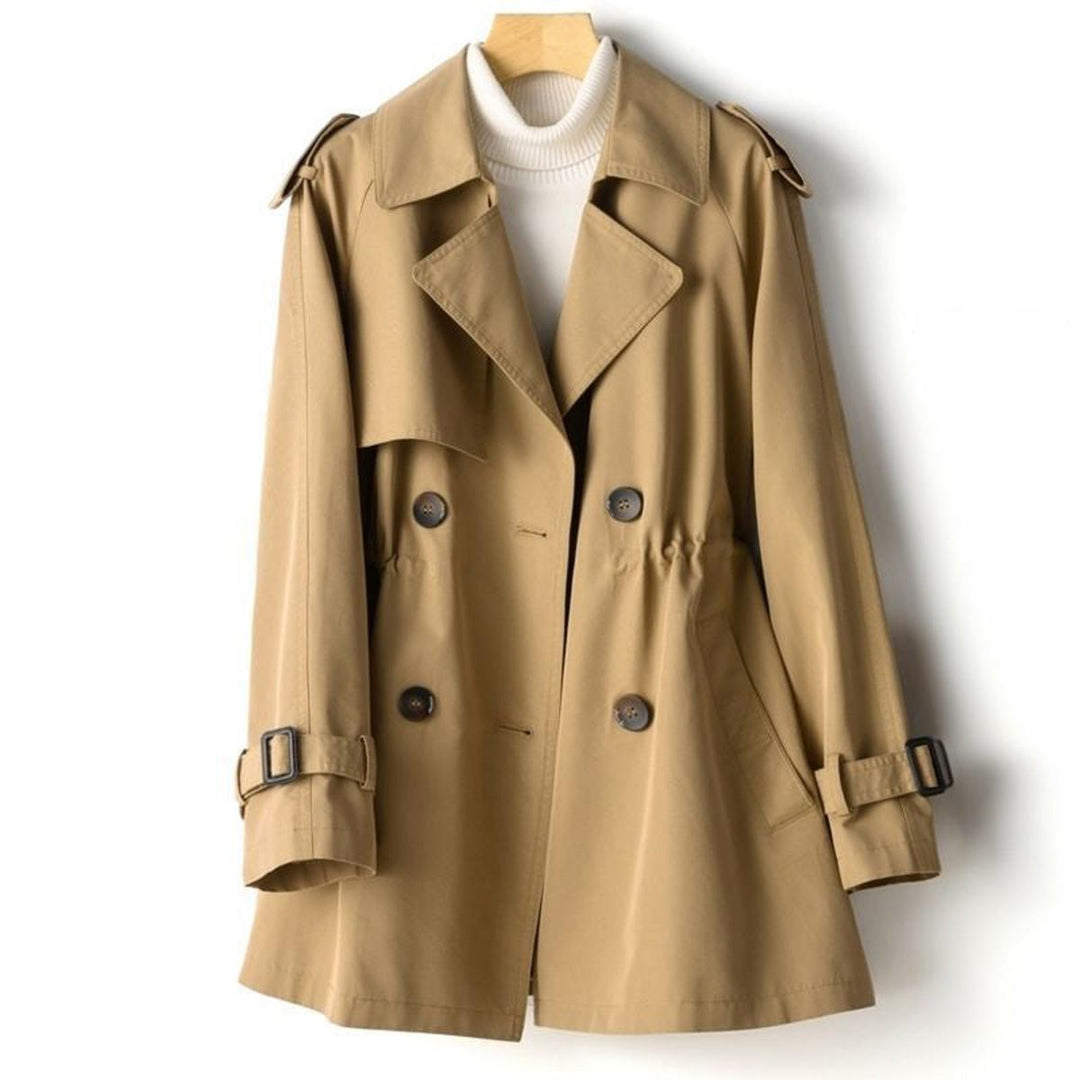 Drune | Eleganter Jaquard Trenchcoat mit Revers Für Damen