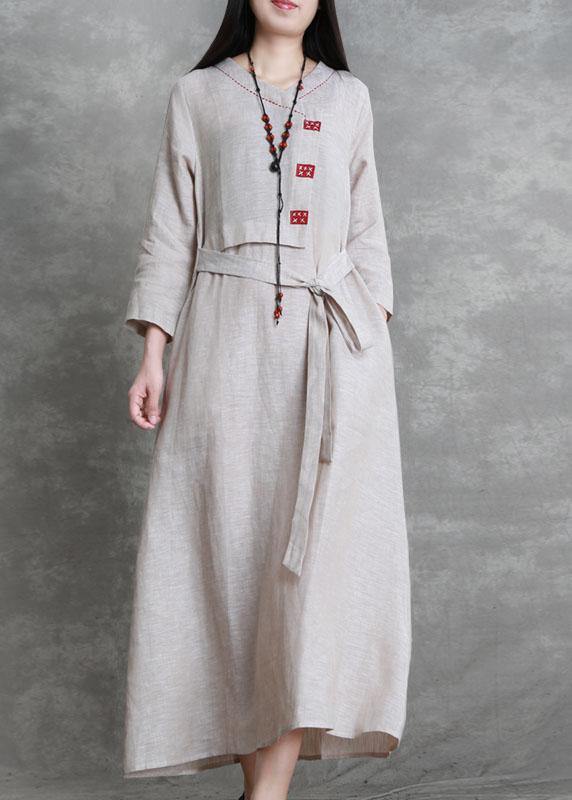 Drune | Necktie-Taillierung Plus Size Trenchcoat beige Silhouette Damen Mäntel