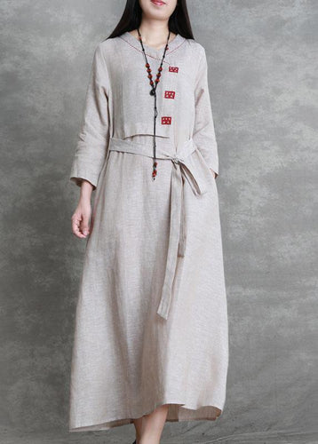 Drune | Necktie-Taillierung Plus Size Trenchcoat beige Silhouette Damen Mäntel