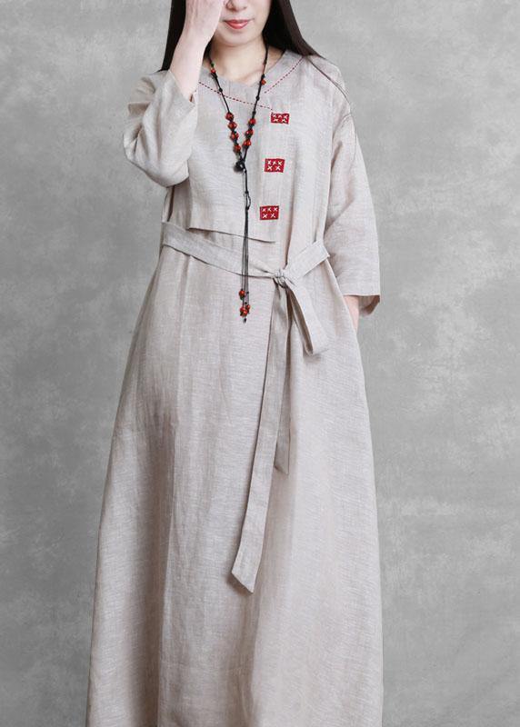 Drune | Necktie-Taillierung Plus Size Trenchcoat beige Silhouette Damen Mäntel