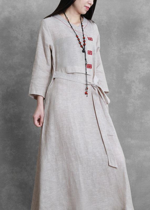 Drune | Necktie-Taillierung Plus Size Trenchcoat beige Silhouette Damen Mäntel