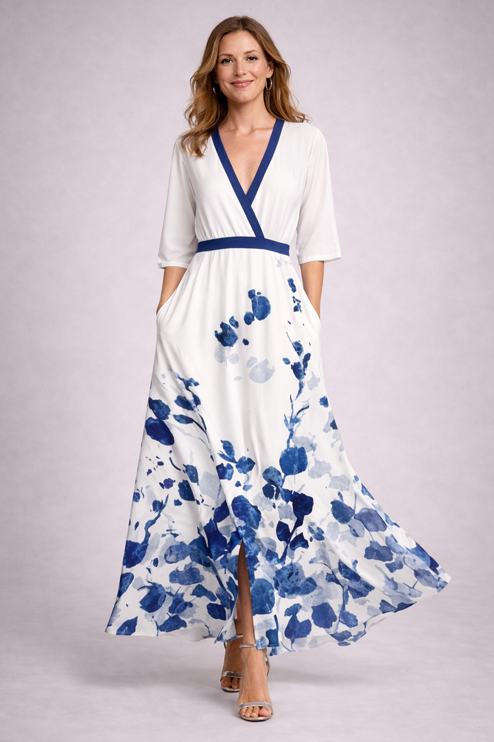 Drune | Elegantes Maxikleid mit Blumenmuster