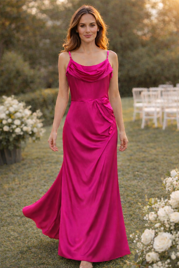 Drune Abendkleid Damen lang ärmellos elegant