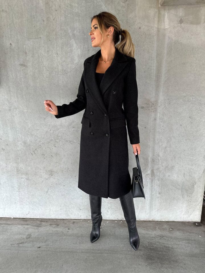 Drune | Langer Mantel Eleganter Moderner Stil Ideal für den Herbst