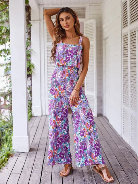 Drune | Elegante Overall Blumenmuster