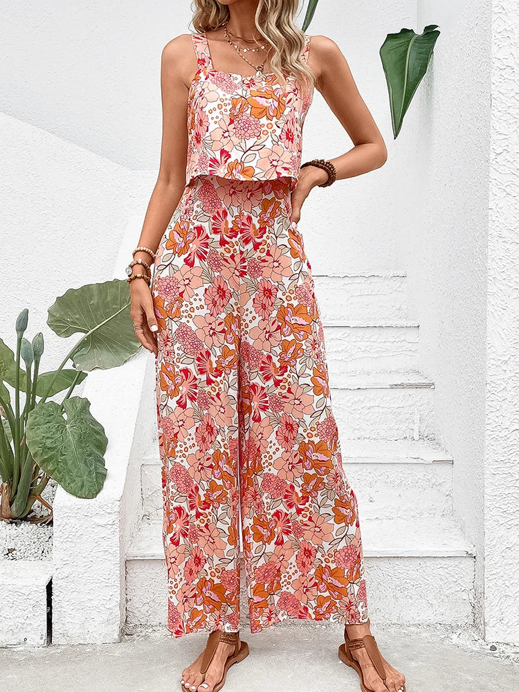 Drune | Elegante Overall Blumenmuster