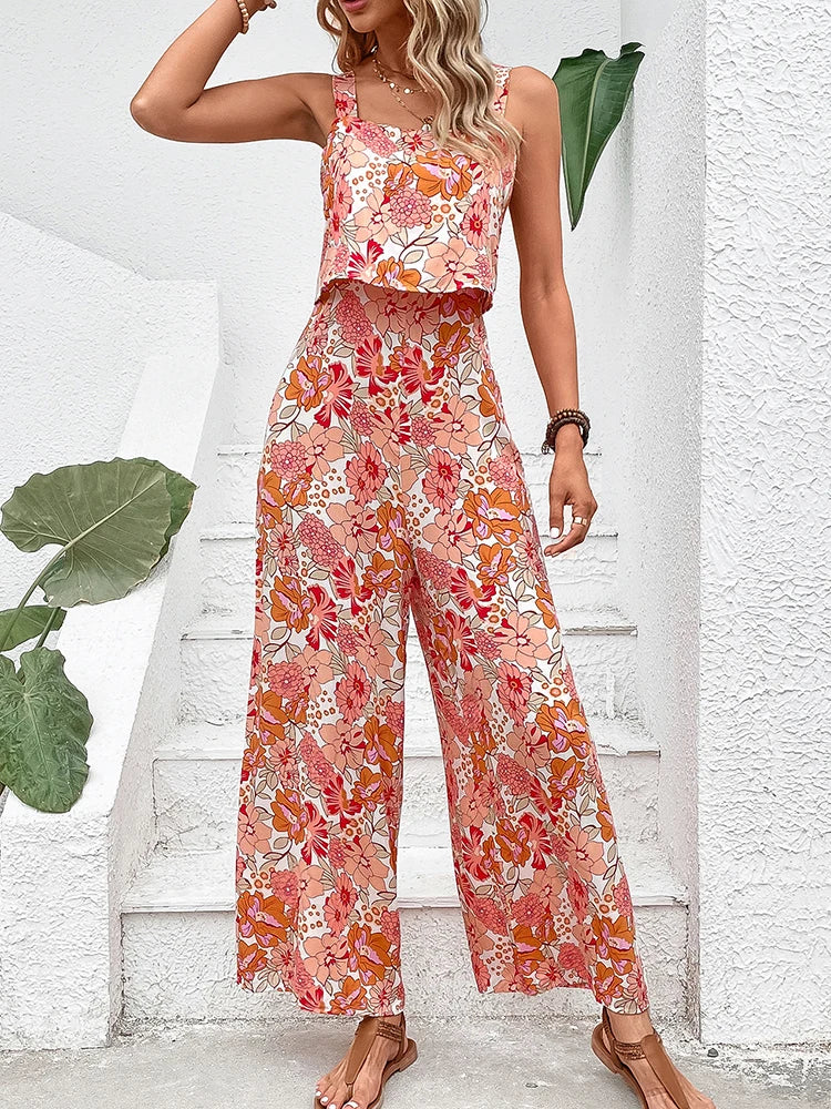 Drune | Elegante Overall Blumenmuster
