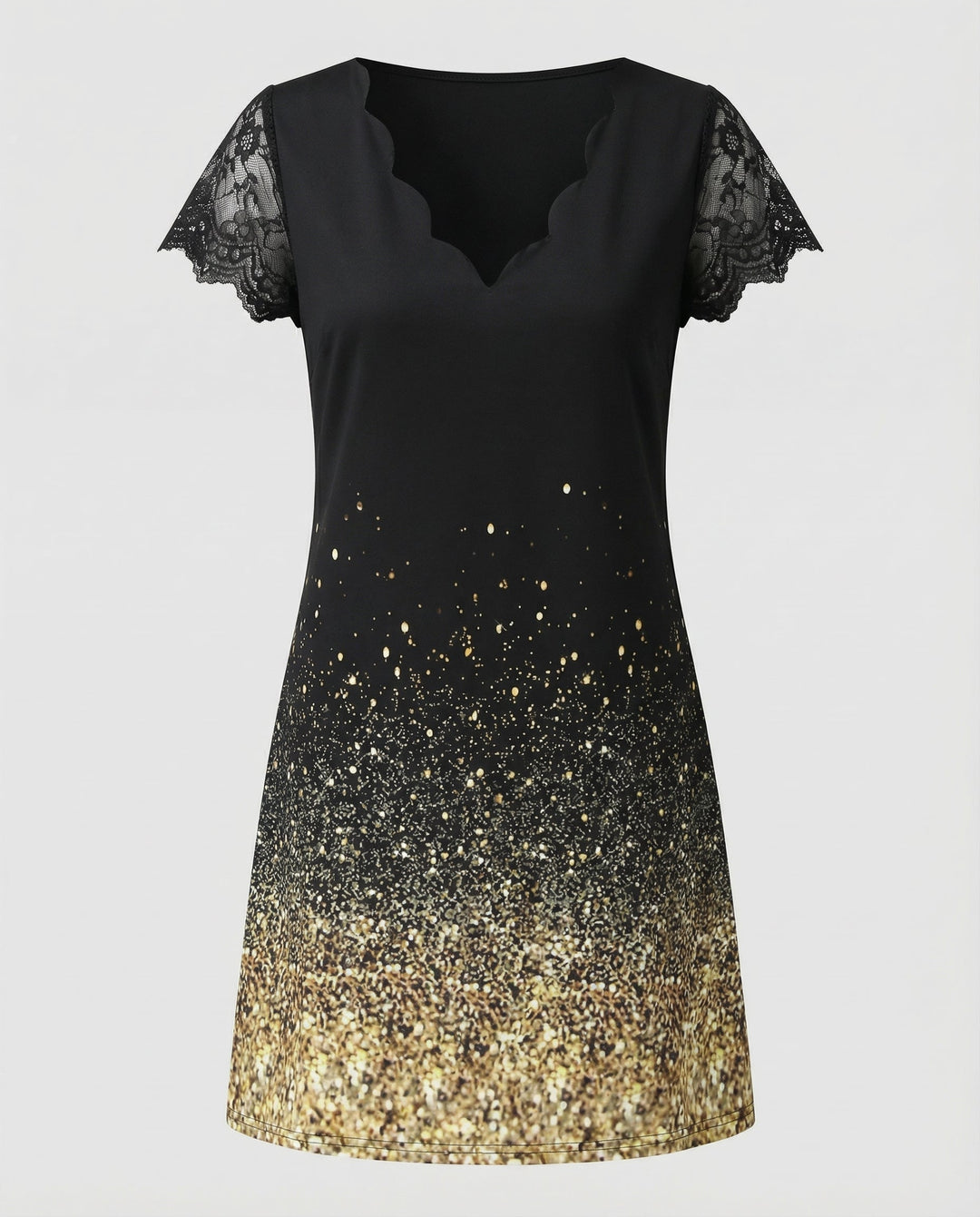 Elegantes Detail Kleid Damen | Drune