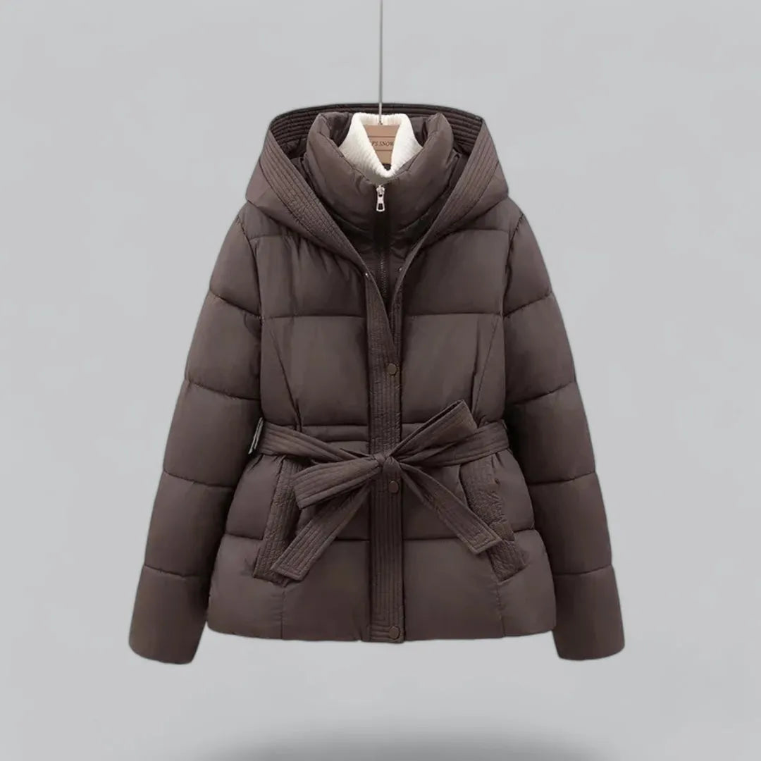 Drune | Kapuzenpufferjacke mit Gürtel