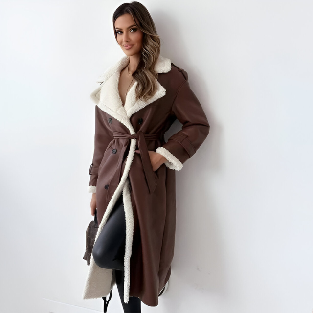 Drune | Winterjacke aus PU-Leder mit Fleecefutter