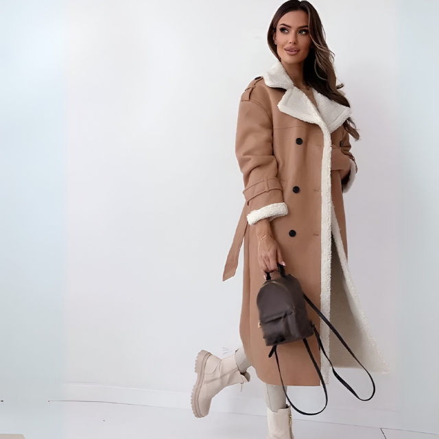Drune | Winterjacke aus PU-Leder mit Fleecefutter