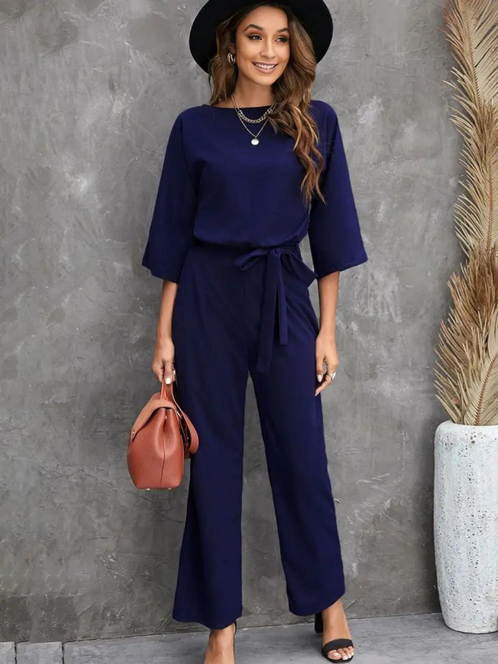 Drune | Stylischer Jumpsuit mit Gürtel