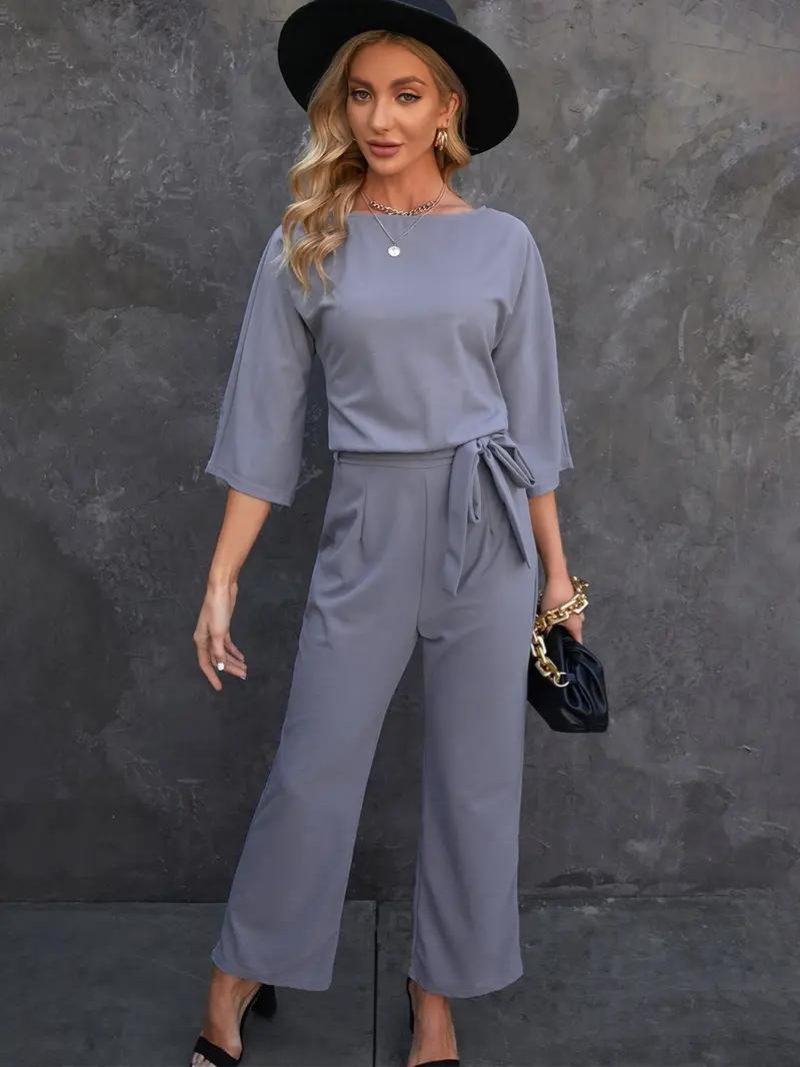 Drune | Stylischer Jumpsuit mit Gürtel