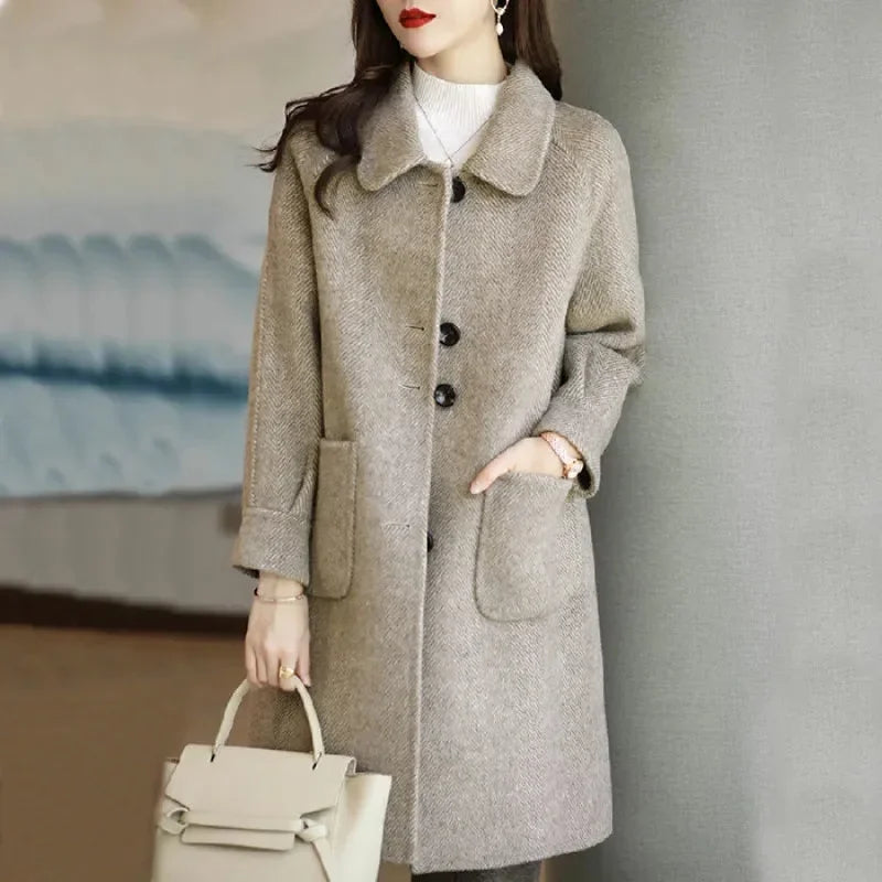 Drune | Wollmantel Damen im Koreanischen Stil