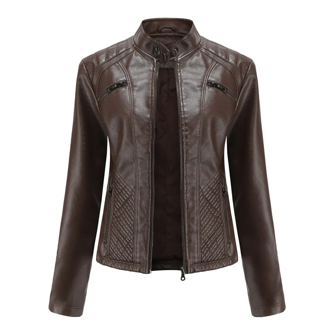 Drune | Stilvolle Leder Damenjacke mit zeitlosem Design
