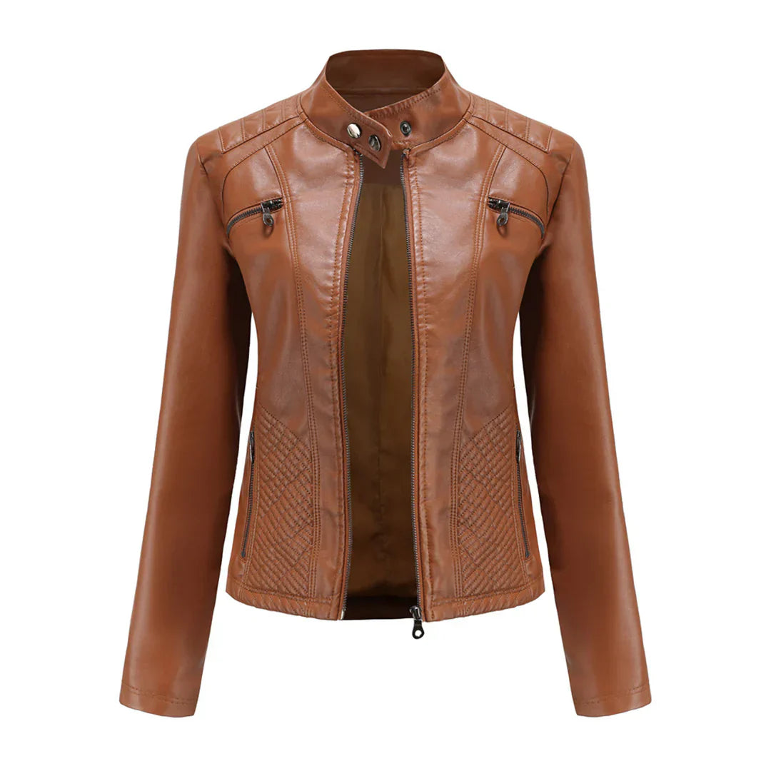 Drune | Stilvolle Leder Damenjacke mit zeitlosem Design