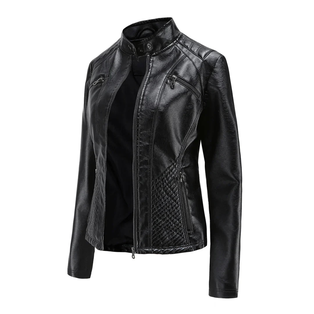 Drune | Stilvolle Leder Damenjacke mit zeitlosem Design