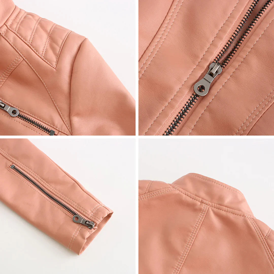 Drune | Stilvolle Leder Damenjacke mit zeitlosem Design