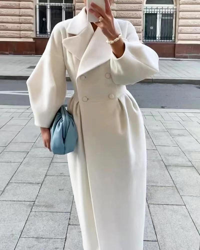 Drune | Klassischer Damen-Wollwintermantel mit oversized Reversstil