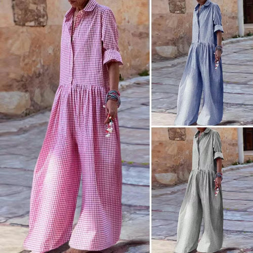 Drune | Lässiger Weicher Sommerlicher Jumpsuit Damen