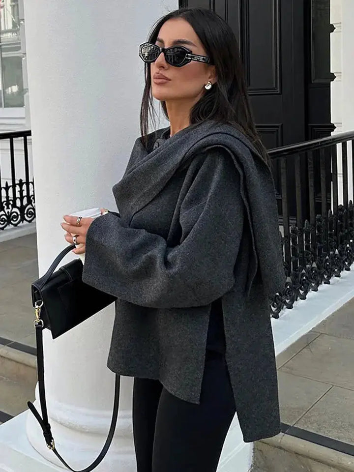 Drune | Elegante Cape Jacke Zeitloser Stil und Vielseitige Eleganz