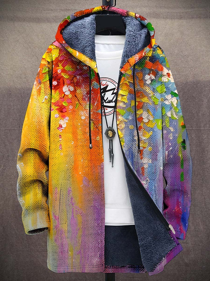Drune | Künstlerische Strickjacke mit farbenfrohen Pinselstrichen