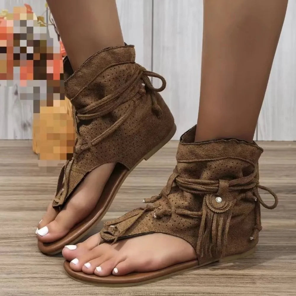 Drune | Retro Vintage Wild Frauen Sandalen