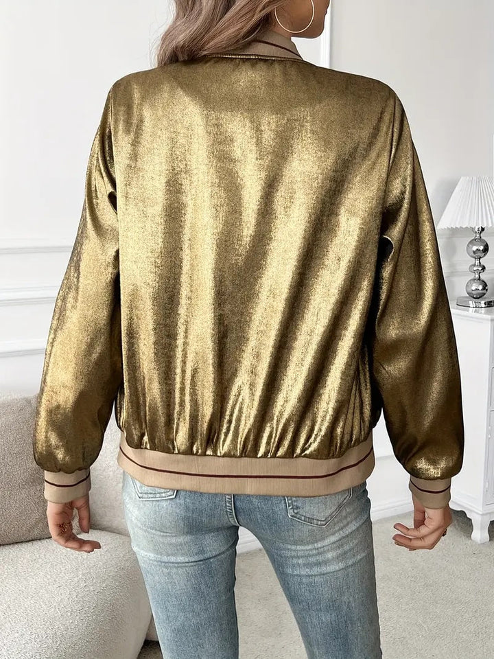 Drune | Metallic Bomberjacke