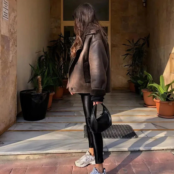 Drune | Premium Damen Lederjacke für eleganten Winterstil