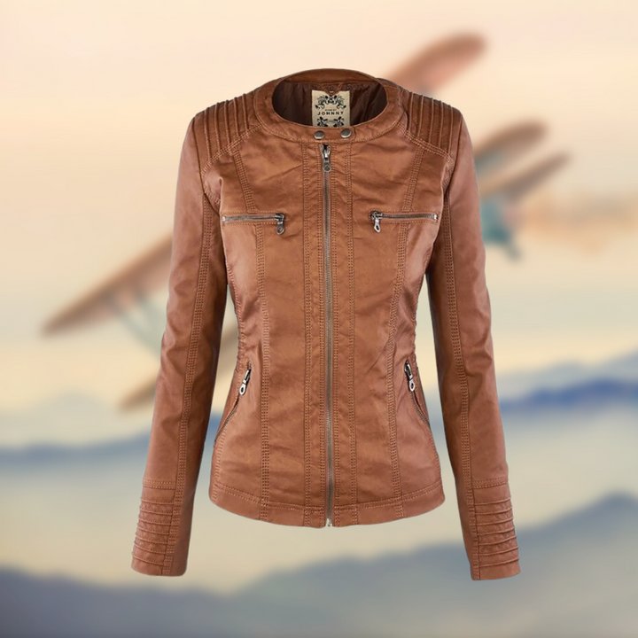 Drune | Damen Kapuzenlederjacke - Stilvoll & Funktional