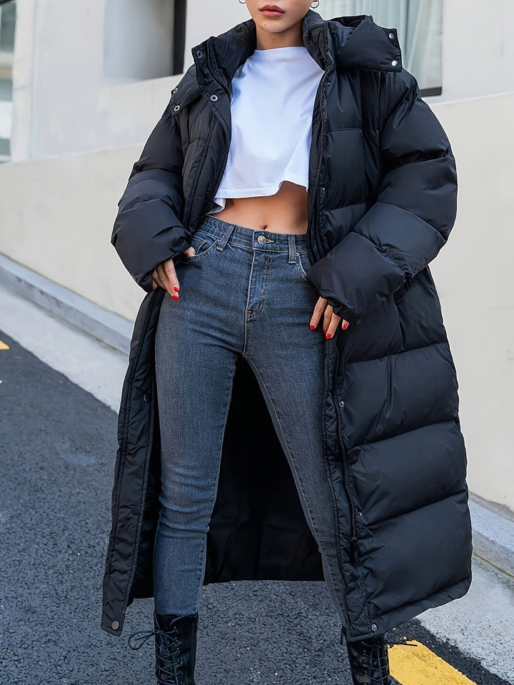 Drune | Gemütliche schwarze Pufferjacke für Frauen mit Winterisolierung