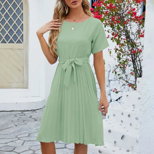 Drune | Mintgrüne Plissee-Kleid