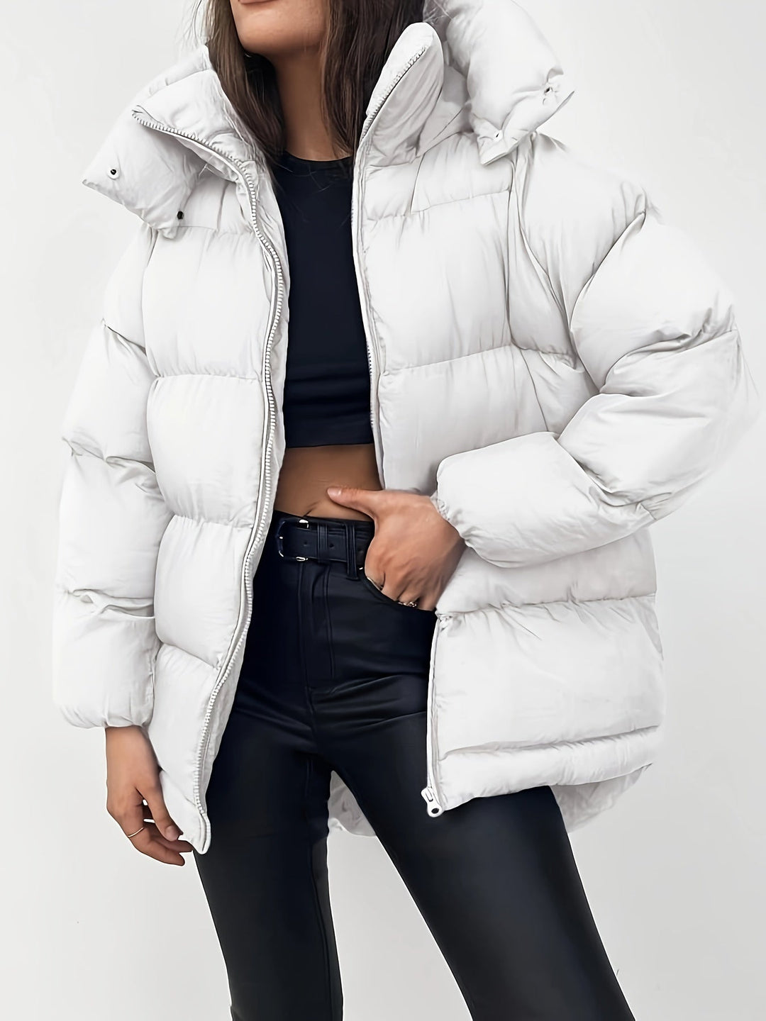 Drune | Gemütliche Stilvolle Kurze Pufferjacke für Damen Warm und Vielseitig