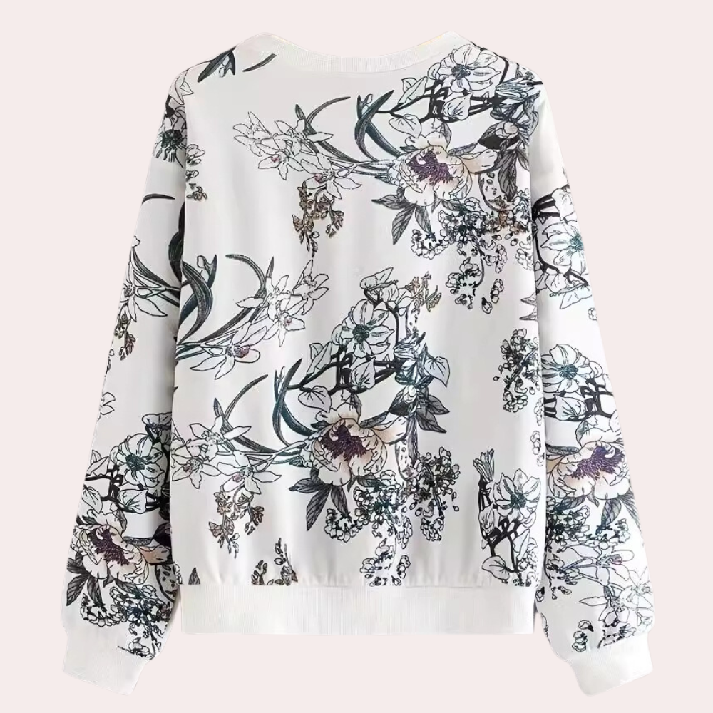 Drune | Modischer Pullover mit Blumenmuster für Frauen