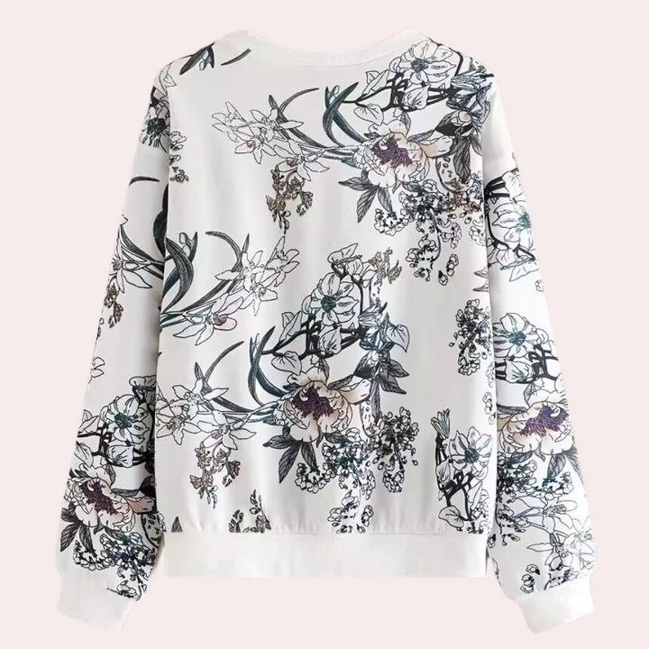 Drune | Modischer Pullover mit Blumenmuster für Frauen