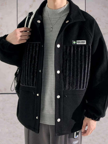 Drune | Einfache Einfarbige Jacke Mit Strumpfhosen