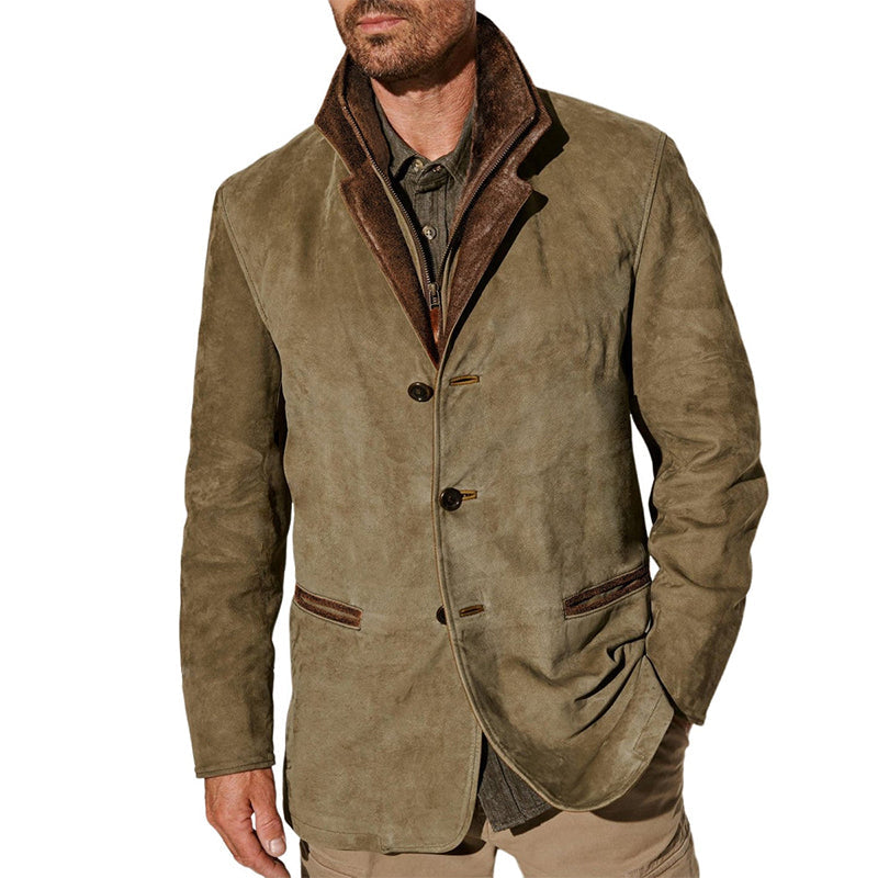 Drune | Klassische Weiche Wildlederjacke