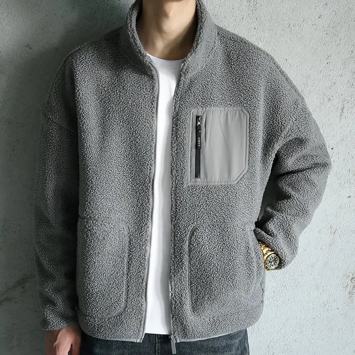 Drune | Herren Freizeit Zip-Jacke - Hoher Kragen
